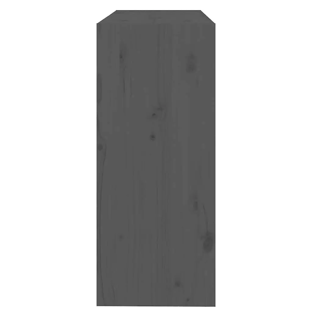 Grey Solid Pinewood Bookcase Room Divider Shelving Unit 80Wx30Dx71.5H cm