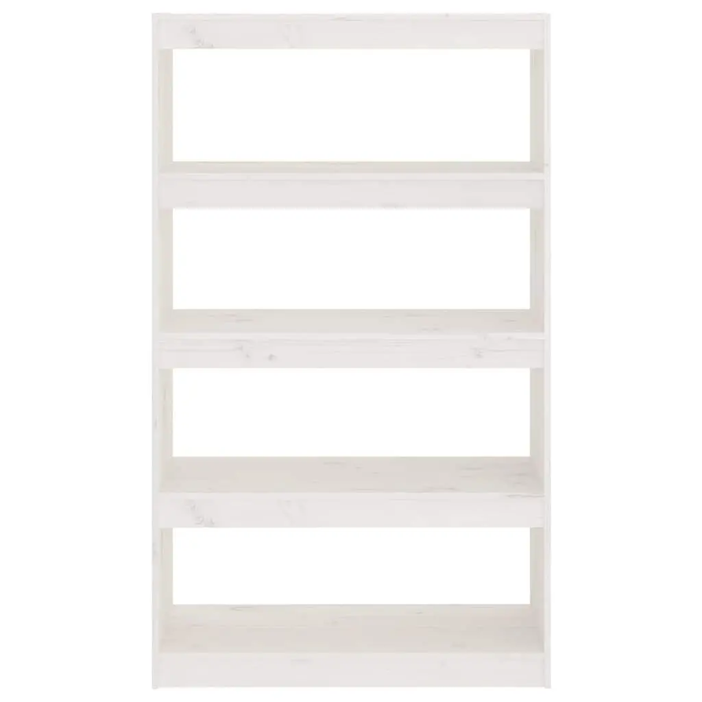 White Wooden Book Cabinet with 4 Compartments