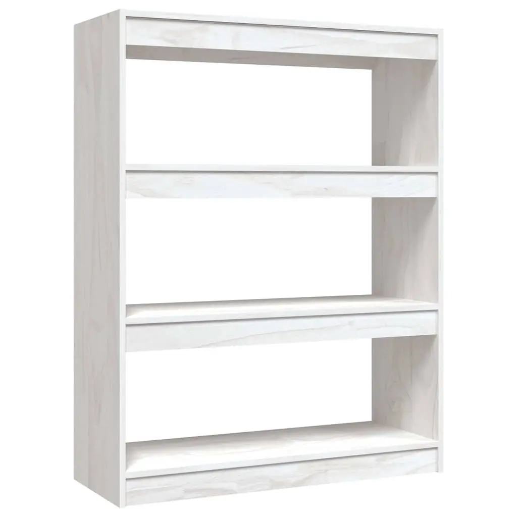 White Wooden Book Cabinet Shelf 100x30x103 cm