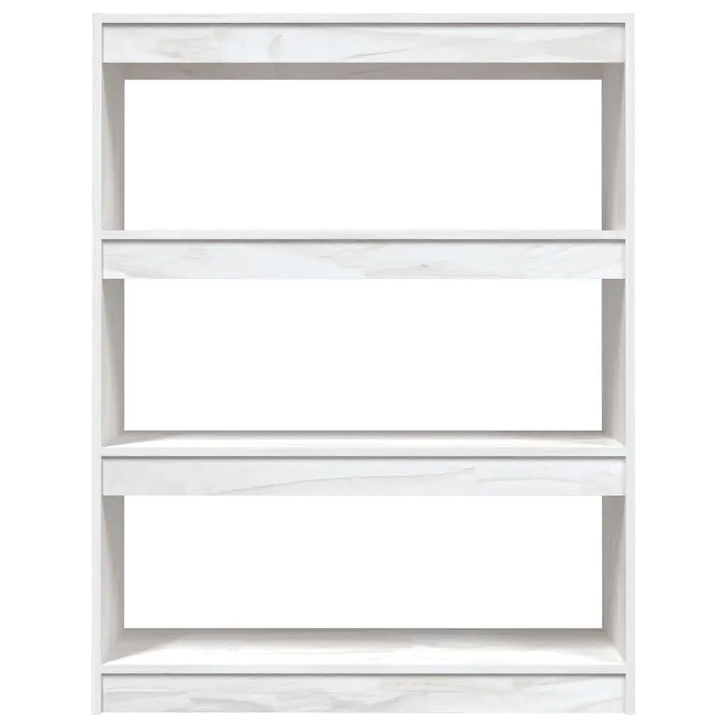White Wooden Book Cabinet Shelf 100x30x103 cm