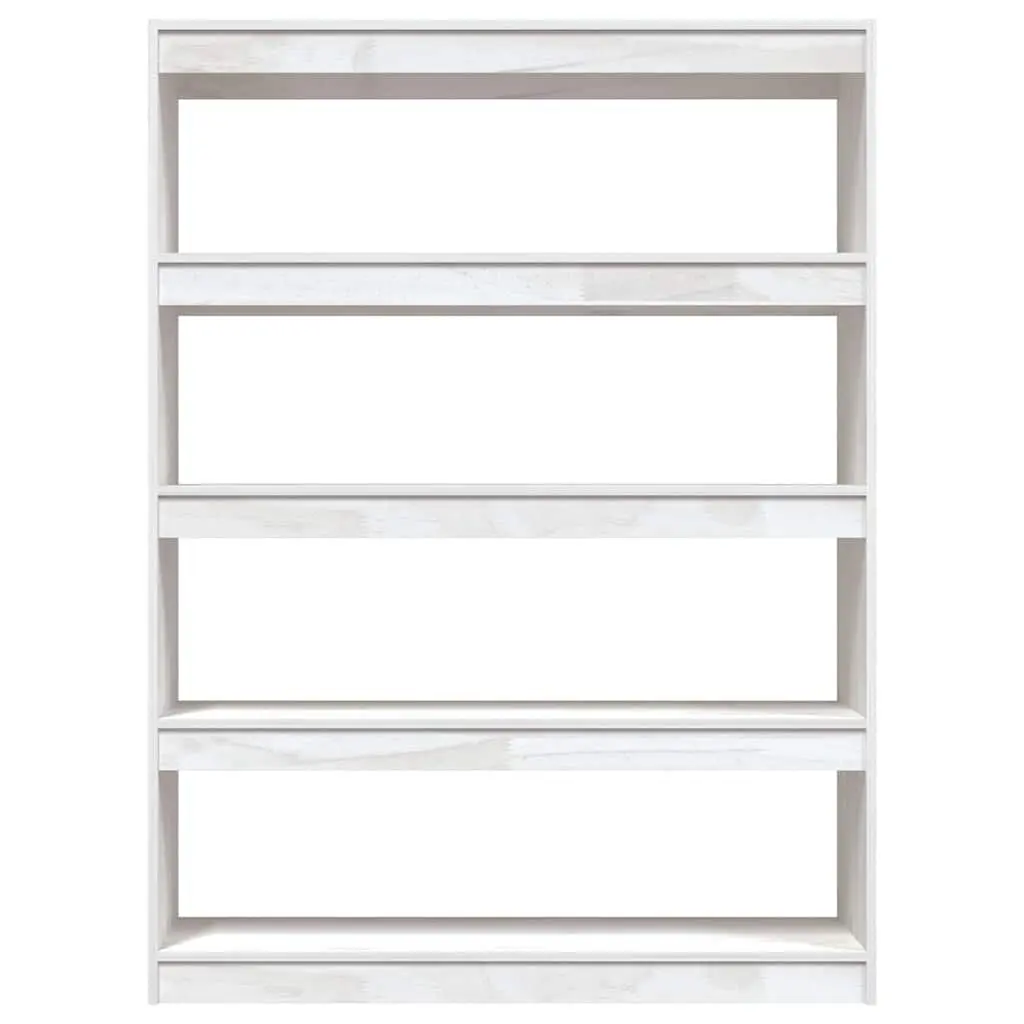 White Wooden Book Cabinet Shelf 100x30x135.5cm