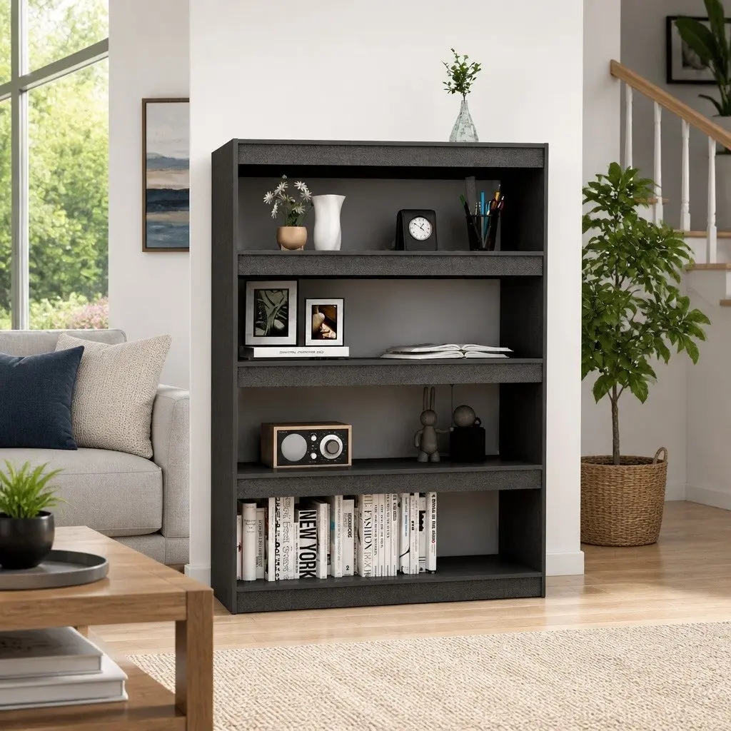 Pinewood Book Divider Grey 100x30x135.5 cm Solid Storage Shelf