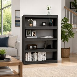 Grey Solid Pinewood Book Cabinet Room Divider