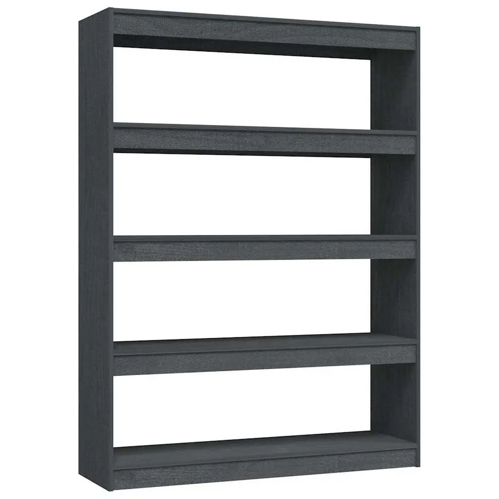 Pinewood Book Divider Grey 100x30x135.5 cm Solid Storage Shelf