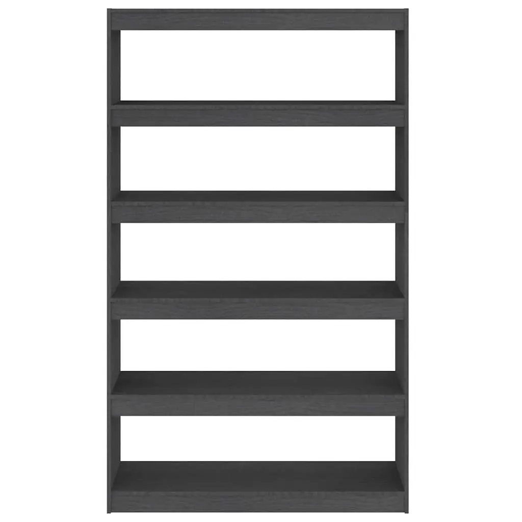 Grey Solid Pinewood Book Cabinet with Room Divider Function