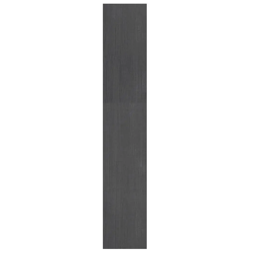 Grey Solid Pinewood Book Cabinet with Room Divider Function
