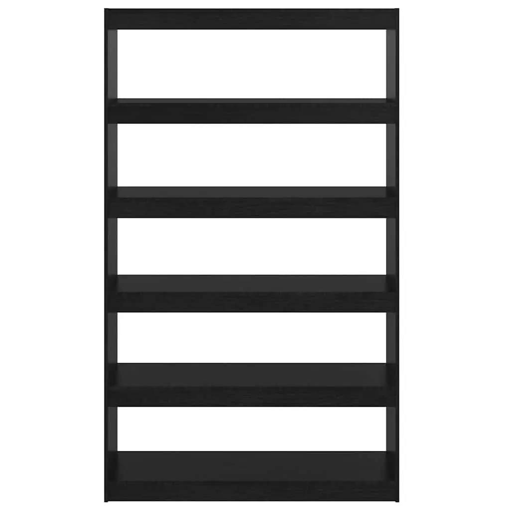 Black Solid Pinewood Book Cabinet Room Divider