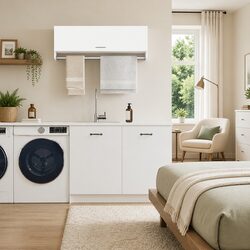 White Wardrobe Cabinet for Cozy Spaces 100x32.5x35 cm