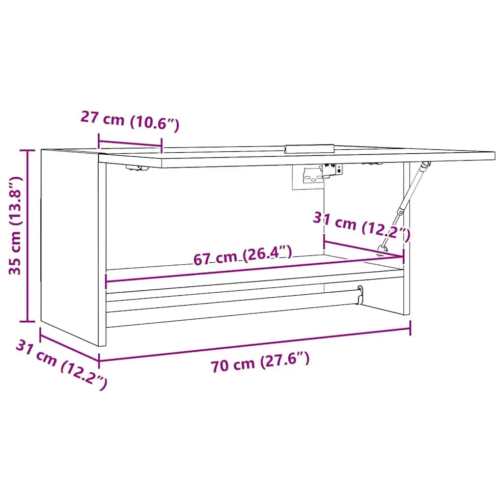 White Compact Wardrobe Cabinet with Hanger Bar