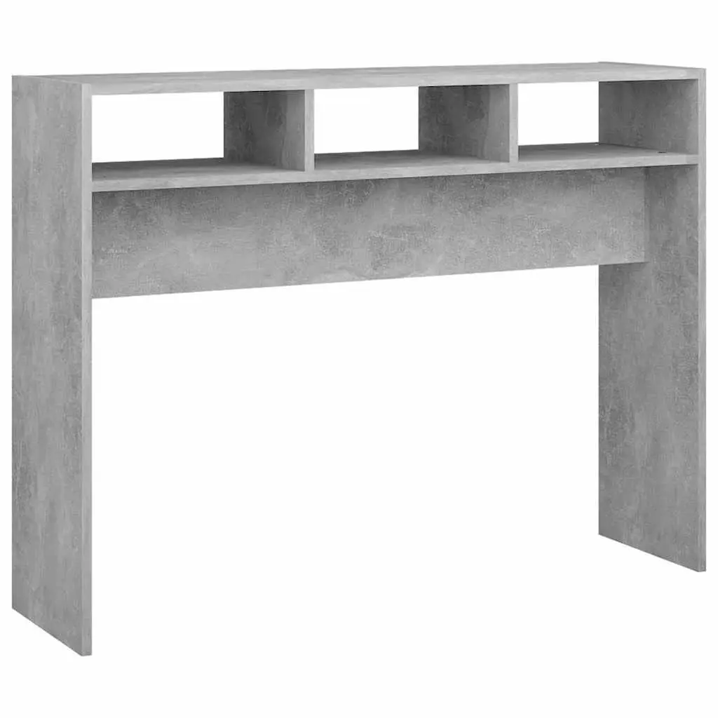 Console Table Grey Engineered Wood Compact Side Table for Hall Entryway Living Room