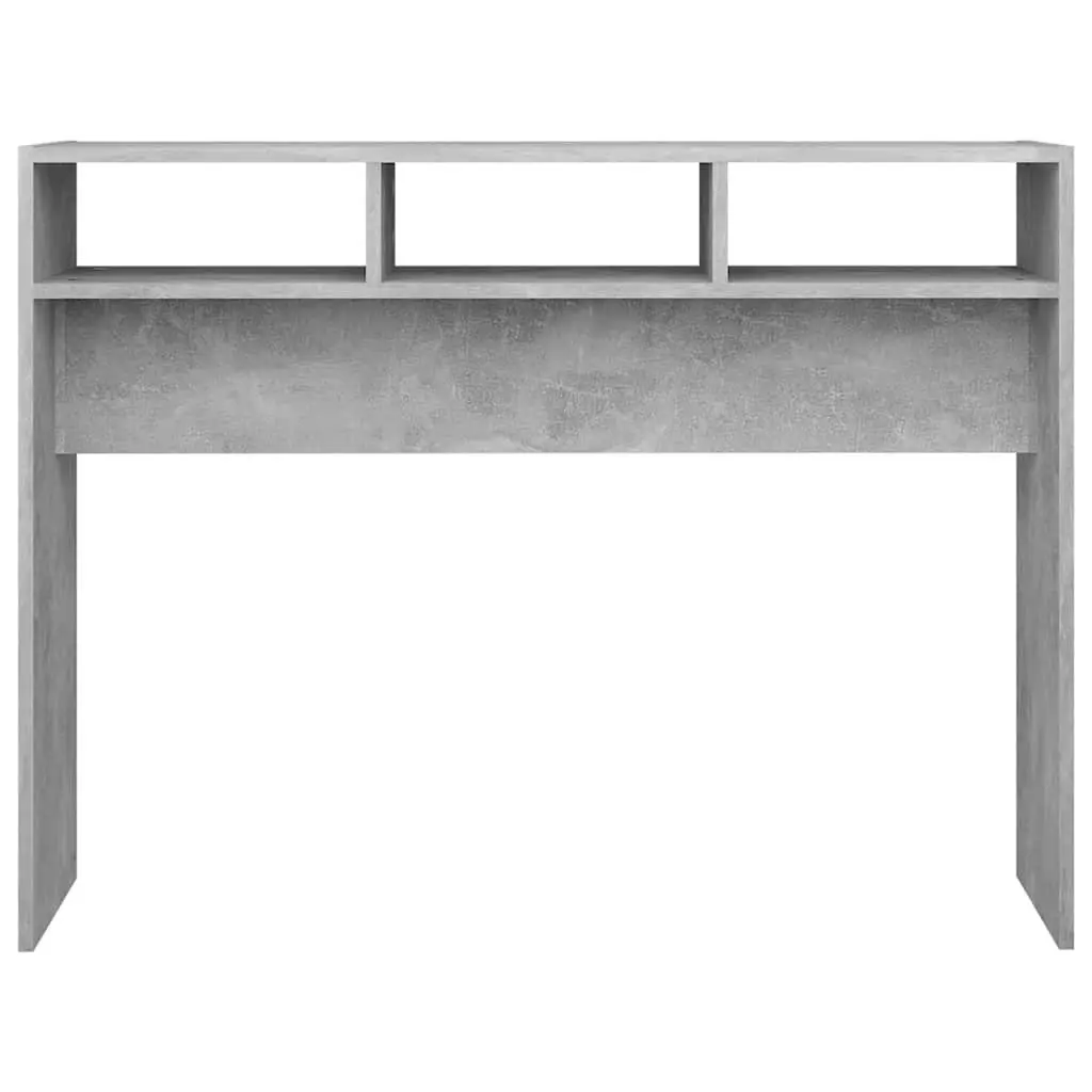 Console Table Grey Engineered Wood Compact Side Table for Hall Entryway Living Room
