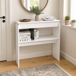 White Console Table for Hallway and Entryway