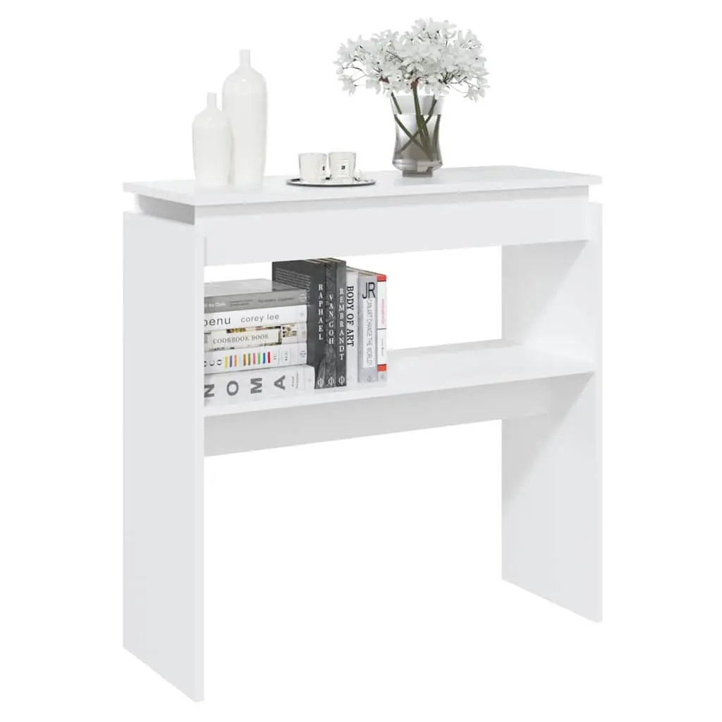 White Console Table for Hallway and Entryway