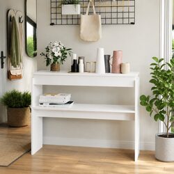 Elegant White Console Table for Hallways and Entryways