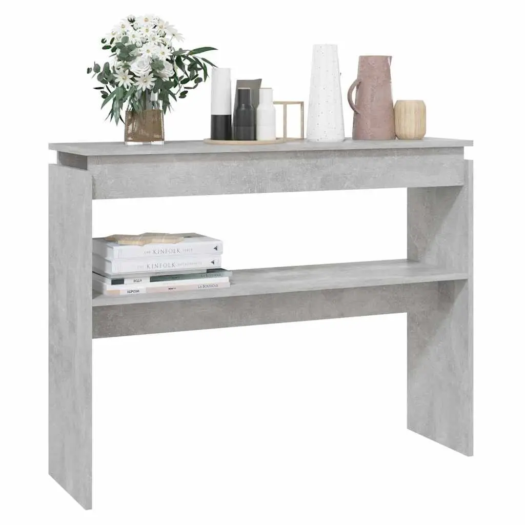 Grey Console Table for Hallway and Entryway 102x30x80cm