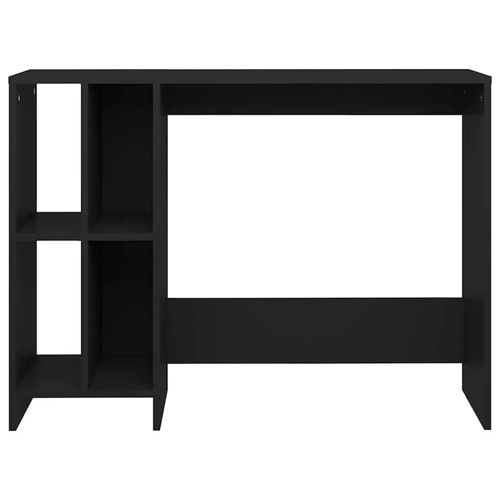 Notebook Desk Black Compact Engineered Wood Office Workstation Study Table