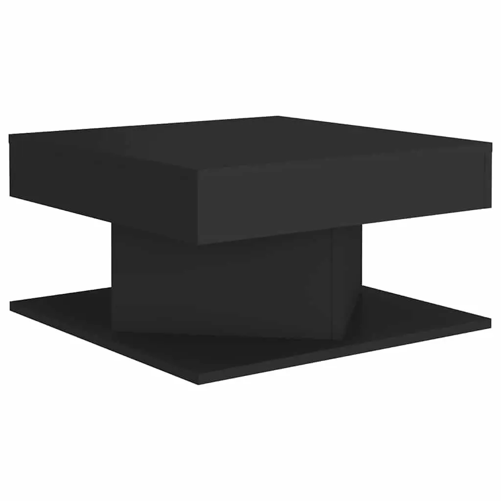Coffee Table Square Black Engineered Wood 57L x 57W x 30H cm Living Room Furniture