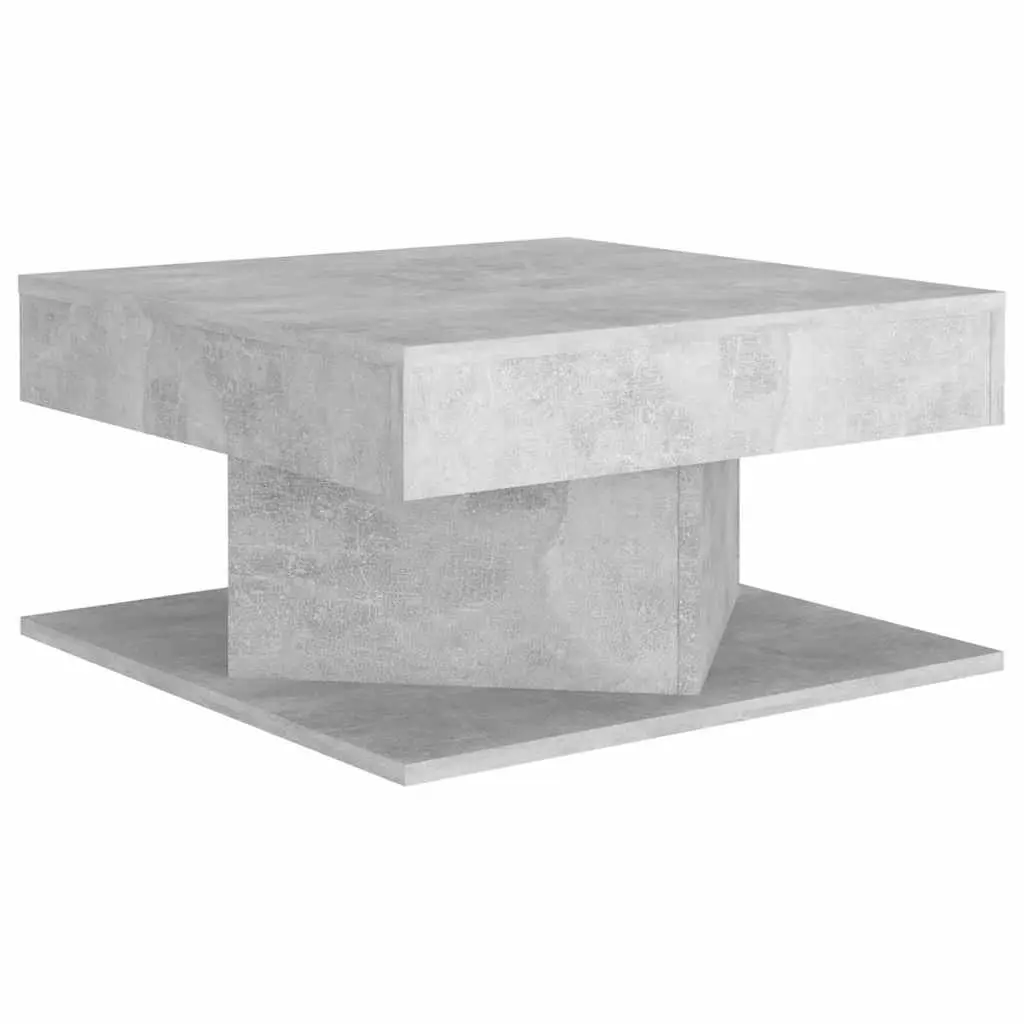 Coffee Table Concrete Effect Grey 57x57x30cm Engineered Wood Accent Storage