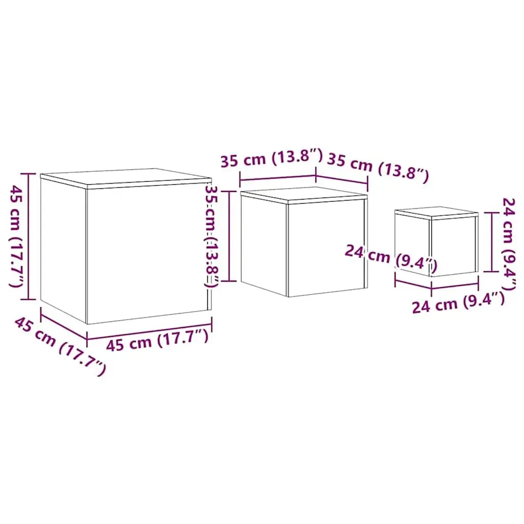 End Tables Set of 3 White Accent Side Tables for Living Room Bedroom Sofa Plant