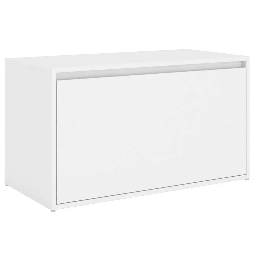 Hall Storage Bench White Engineered Wood 80x40x45cm