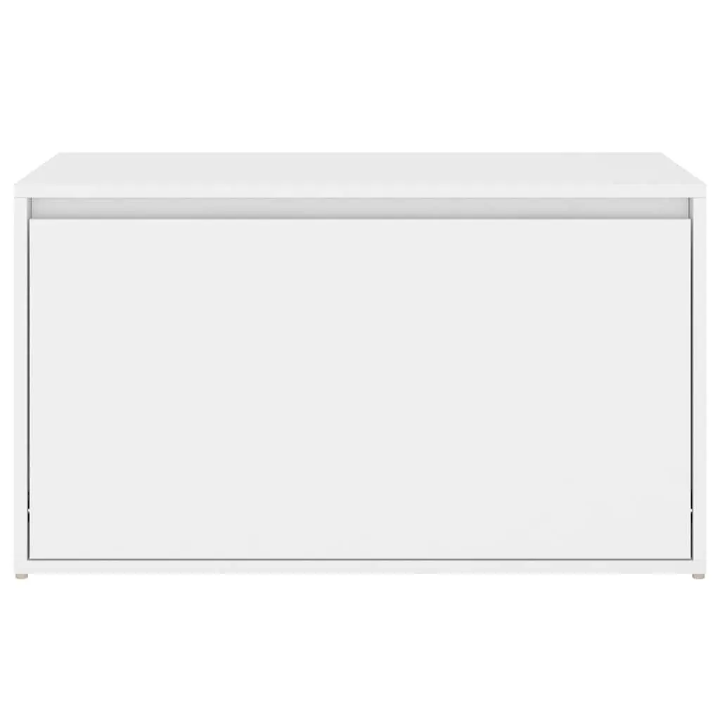 Hall Storage Bench White Engineered Wood 80x40x45cm