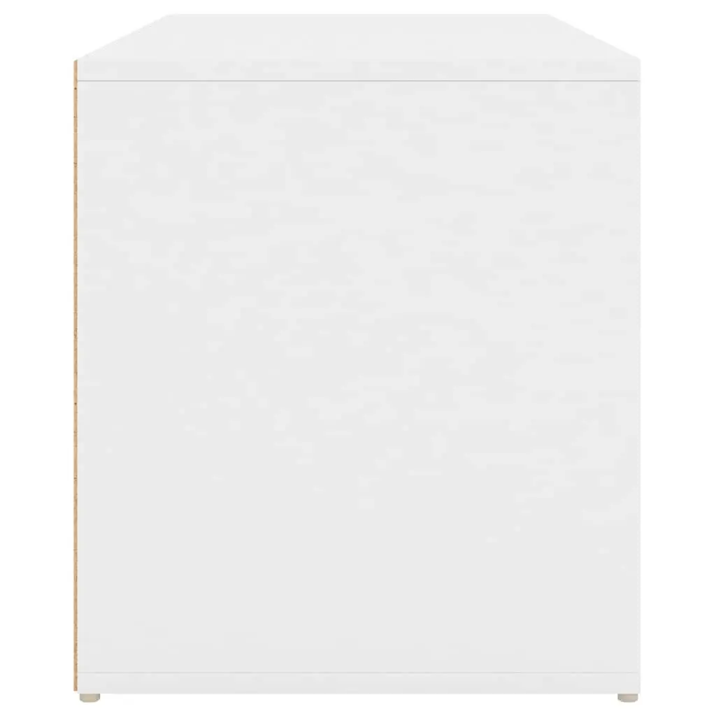 Hall Storage Bench White Engineered Wood 80x40x45cm