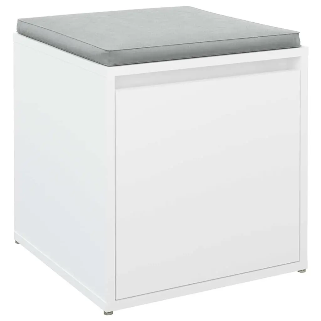 White Storage Chest Box Drawer Engineered Wood Bedroom Organiser 40.5x40x40cm