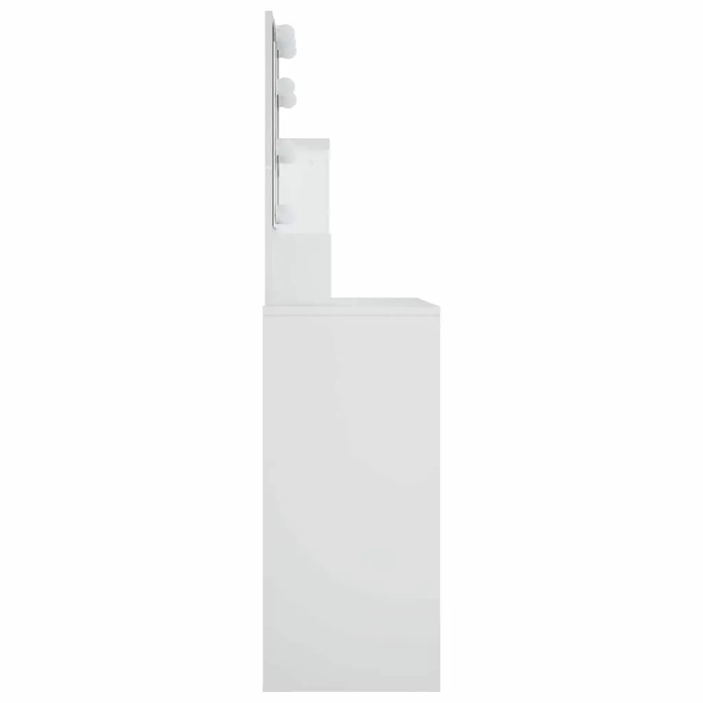 White LED Mirror Makeup Vanity Dressing Table