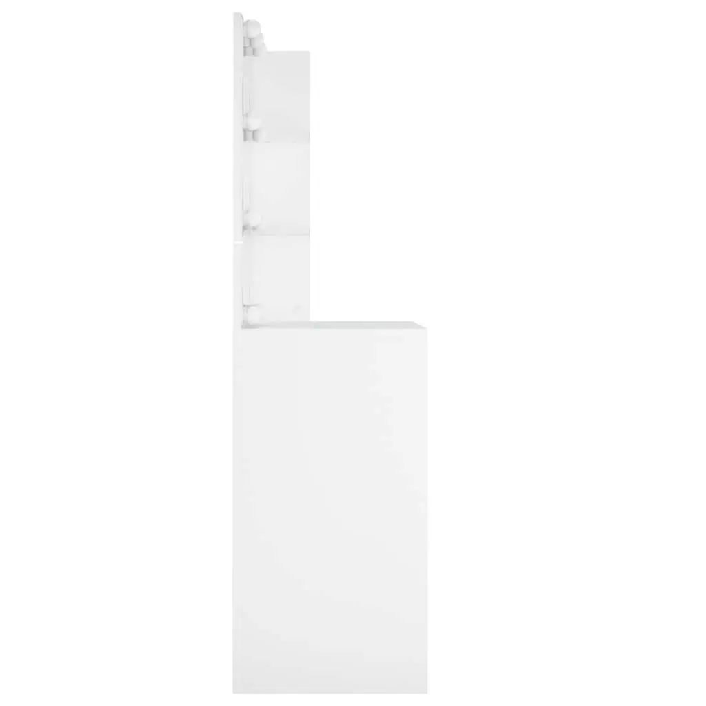 White Makeup Vanity Desk with LED Mirror Lights