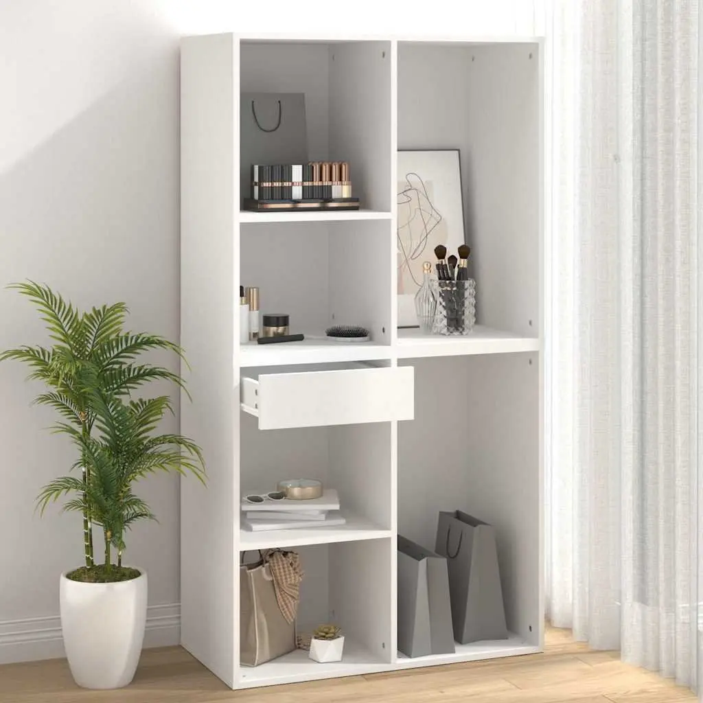 Cosmetic Cabinet Storage Unit White Bathroom Makeup Organizer Drawer Compartment