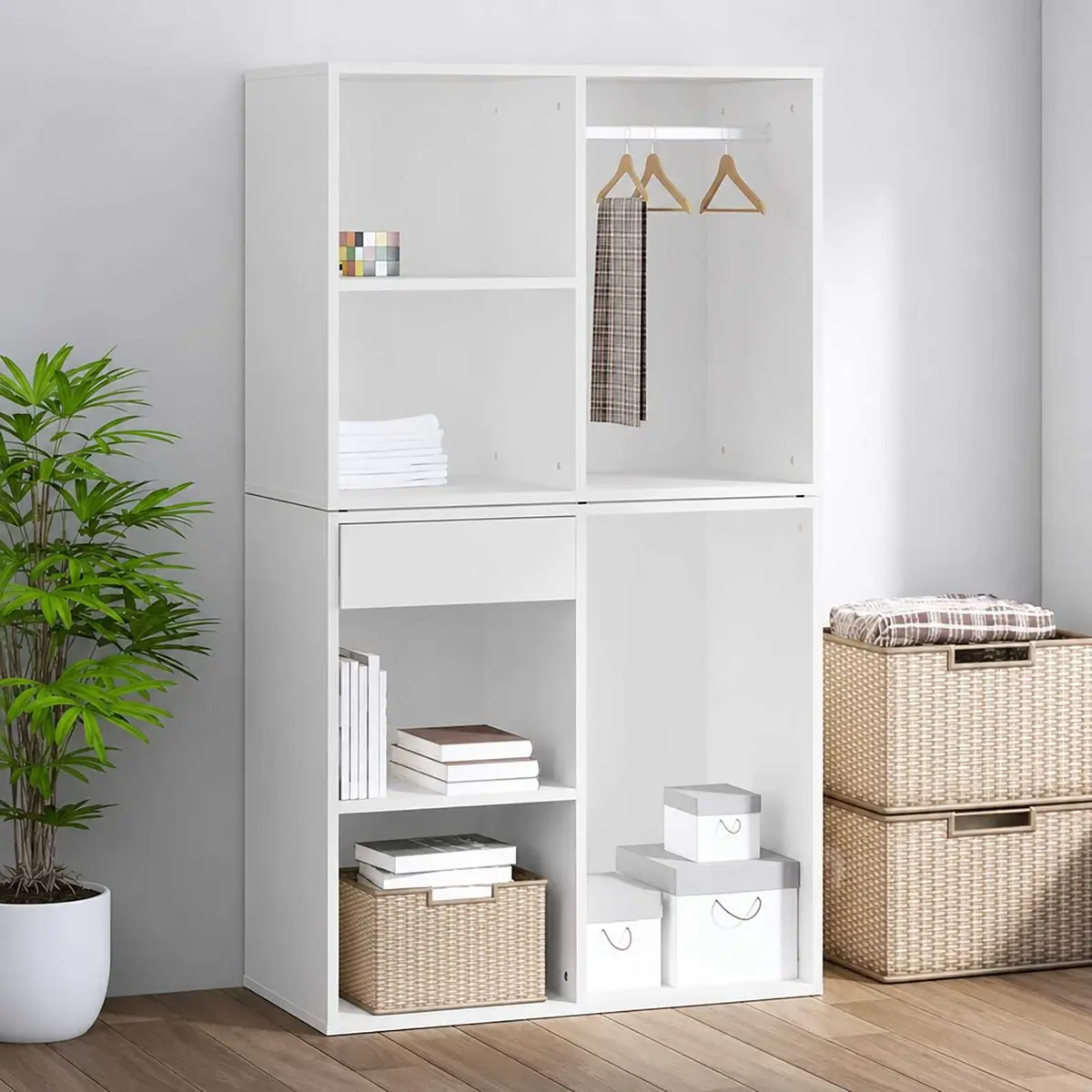 Dressing Cabinet White Engineered Wood 80 x 40 x 65 cm Storage Makeup Organizer