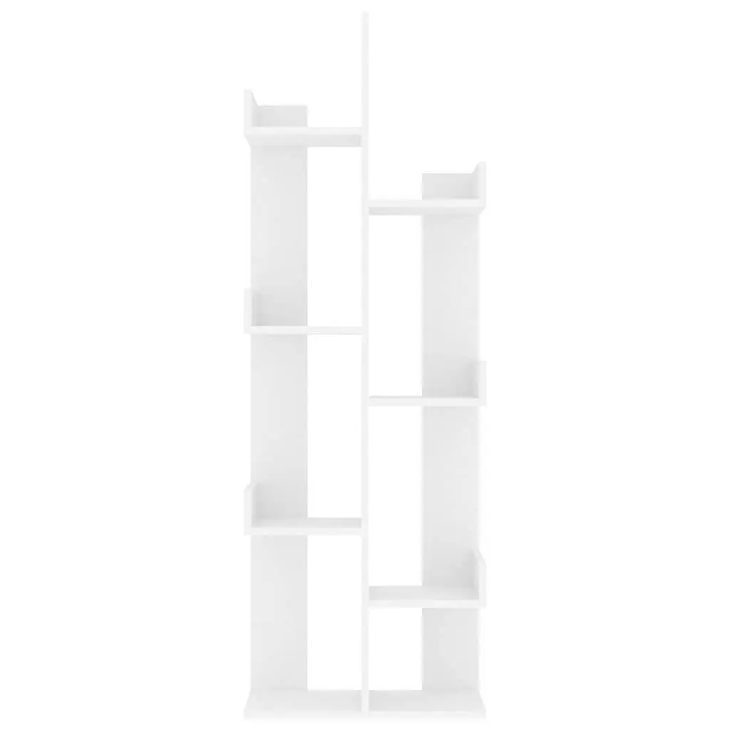 White 8-Compartment Book Cabinet for Organized Living