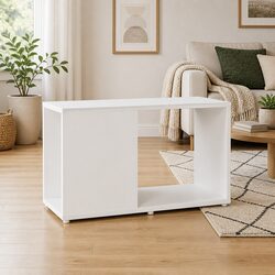 White Open Shelving TV Cabinet for Living Spaces