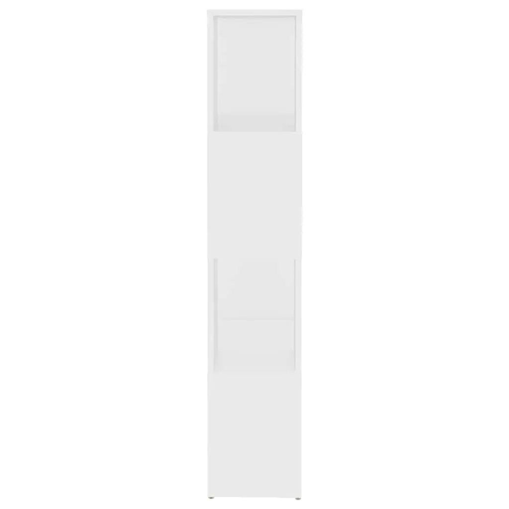 Book Cabinet Room Divider White 60x24x124.5cm Engineered Wood Shelving Unit