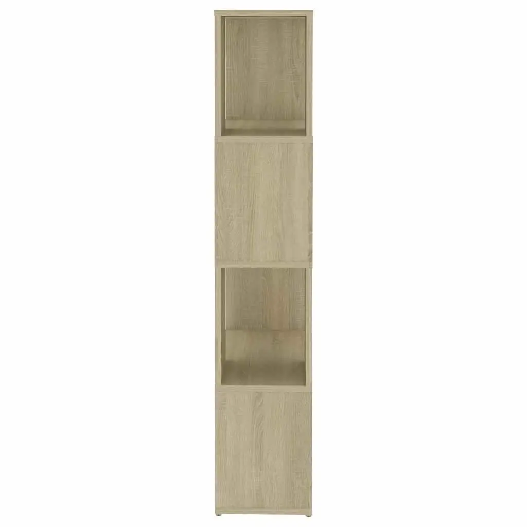 Book Cabinet Room Divider Sonoma Oak 60x24x124.5cm Engineered Wood Storage Shelving