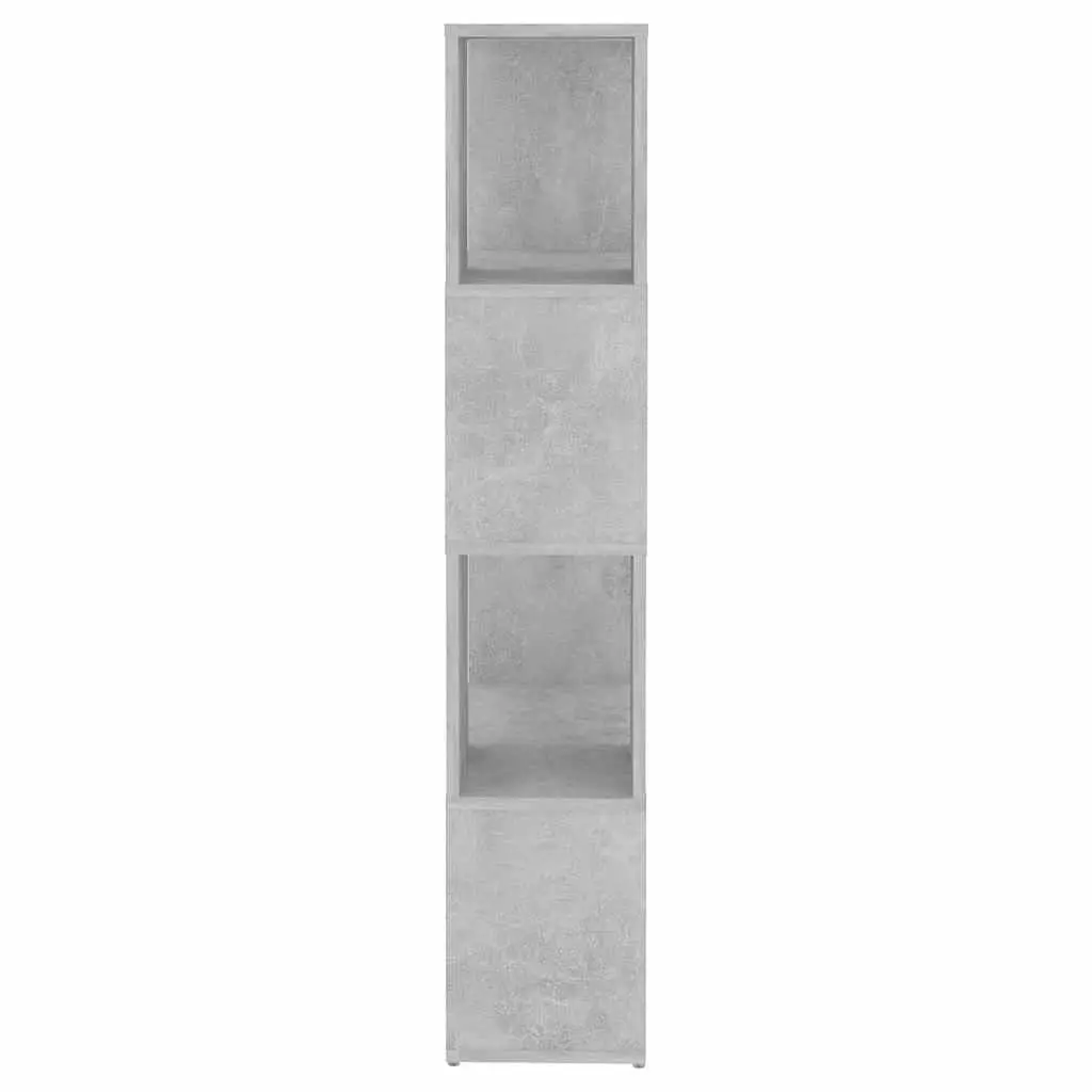 Grey Room Divider Book Cabinet Shelving Unit Storage Organizer 4 Compartments