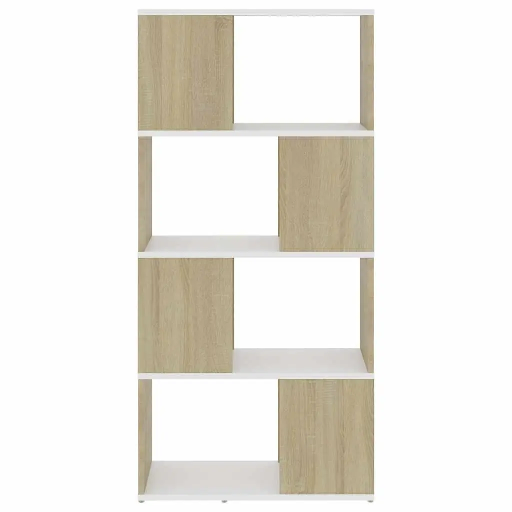Book Cabinet Room Divider Beige 60W x 24D x 124.5H cm Storage Organizer Shelving Unit