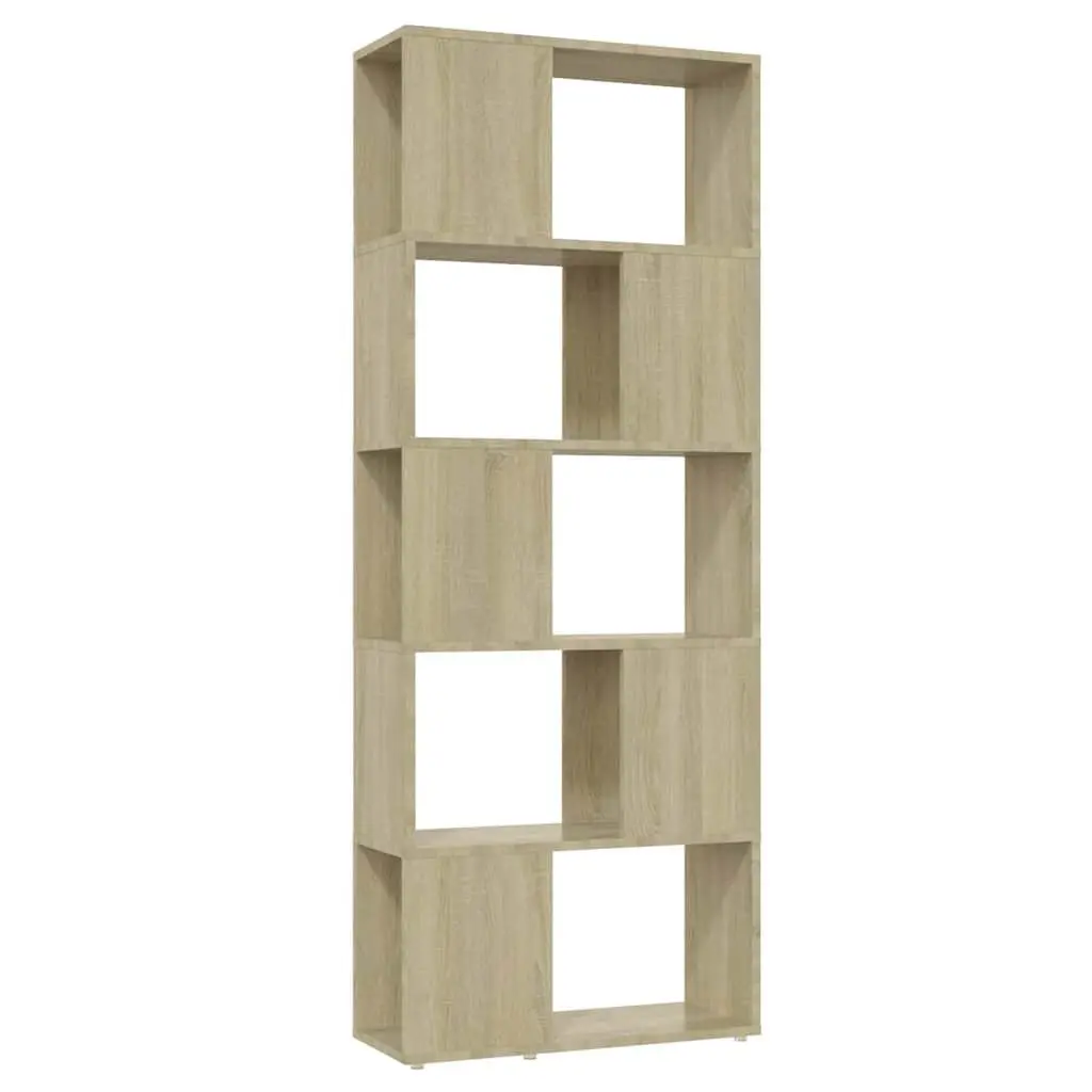 Book Cabinet Room Divider Open Shelf Storage Unit 60x24x155 cm Engineered Wood Brown