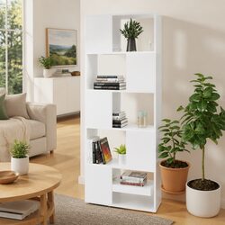 Open Design High Gloss White Book Cabinet Room Divider