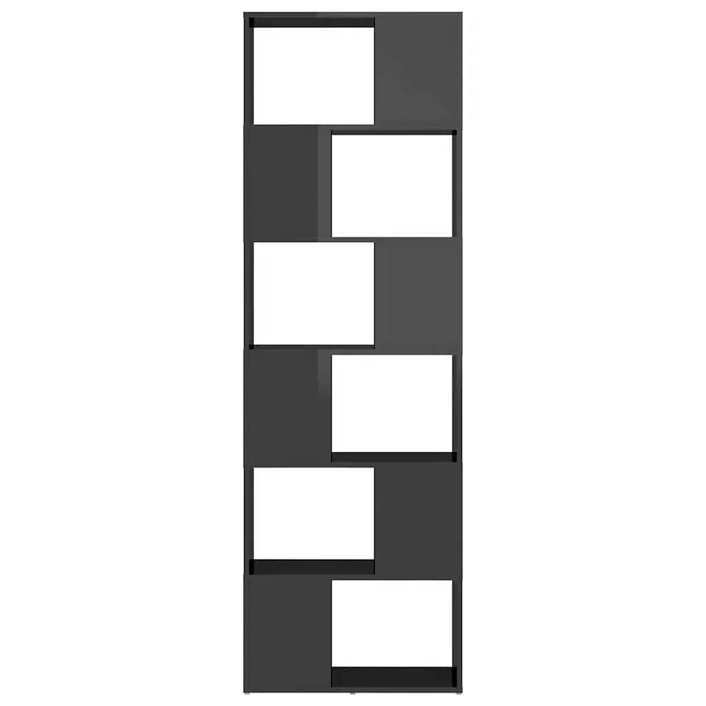 Book Cabinet Room Divider with 6 Compartments