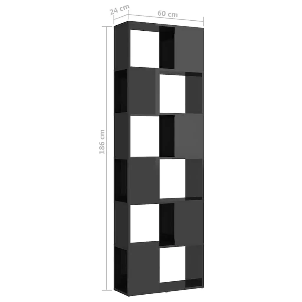 Book Cabinet Room Divider with 6 Compartments
