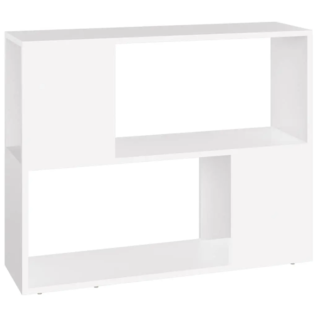 TV Cabinet White Open Compartment Storage Unit 80x24x63cm Engineered Wood