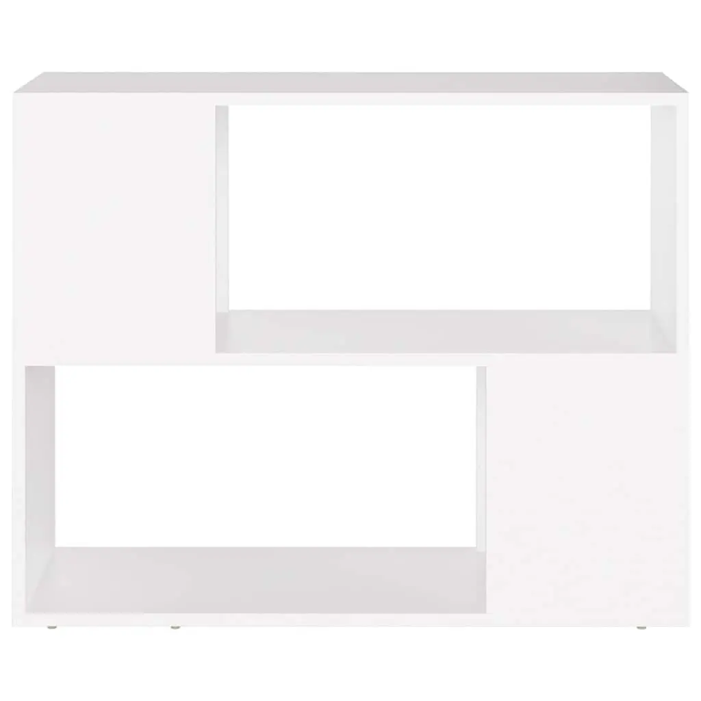 TV Cabinet White Open Compartment Storage Unit 80x24x63cm Engineered Wood