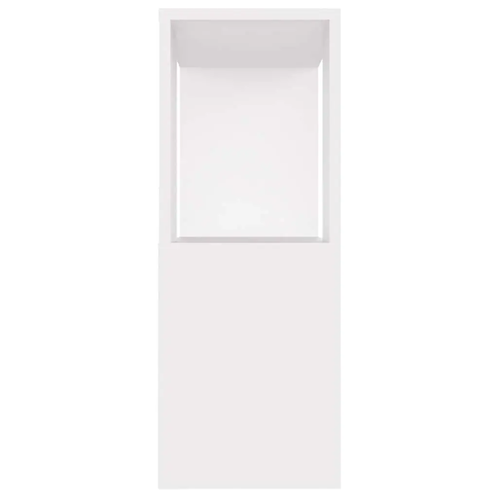 TV Cabinet White Open Compartment Storage Unit 80x24x63cm Engineered Wood