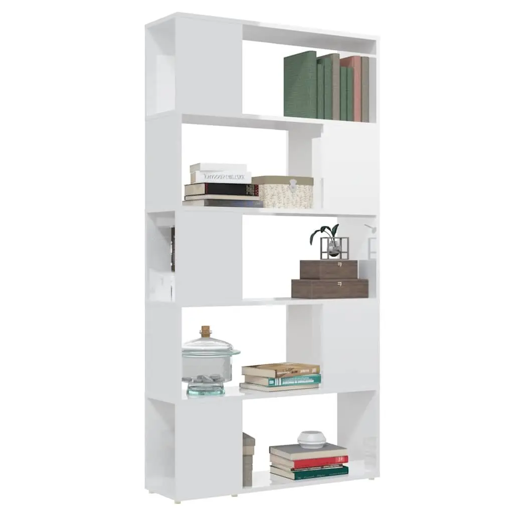 Book Cabinet Room Divider Shelving Unit Storage White 80x24x155 cm Engineered Wood