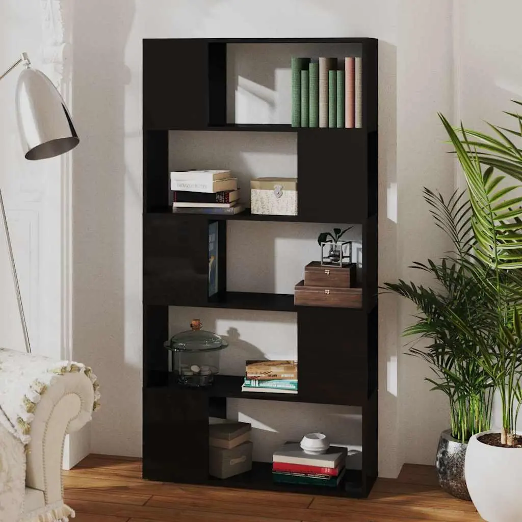 Black High Gloss Book Cabinet Room Divider