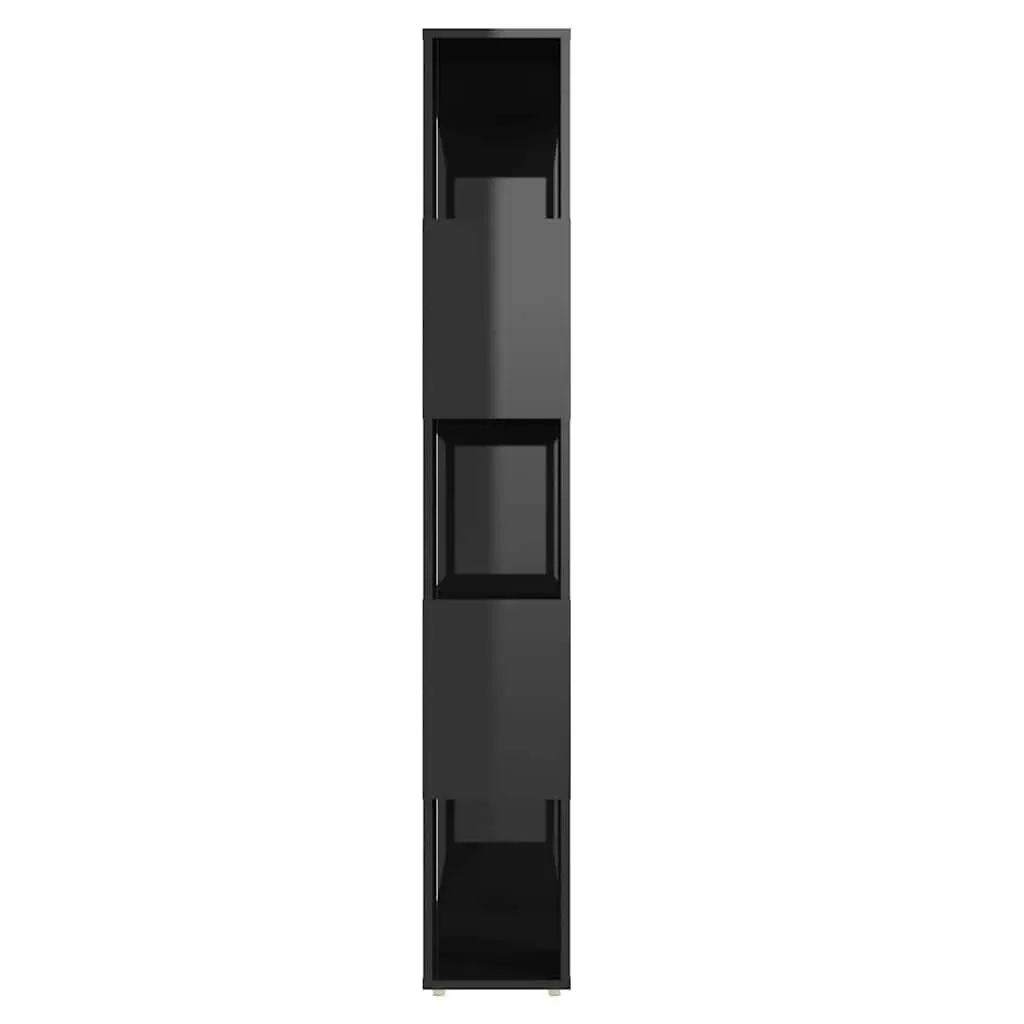 Black High Gloss Book Cabinet Room Divider