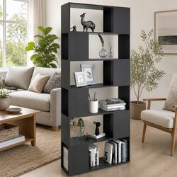 Grey Book Cabinet Room Divider 80x24x186cm