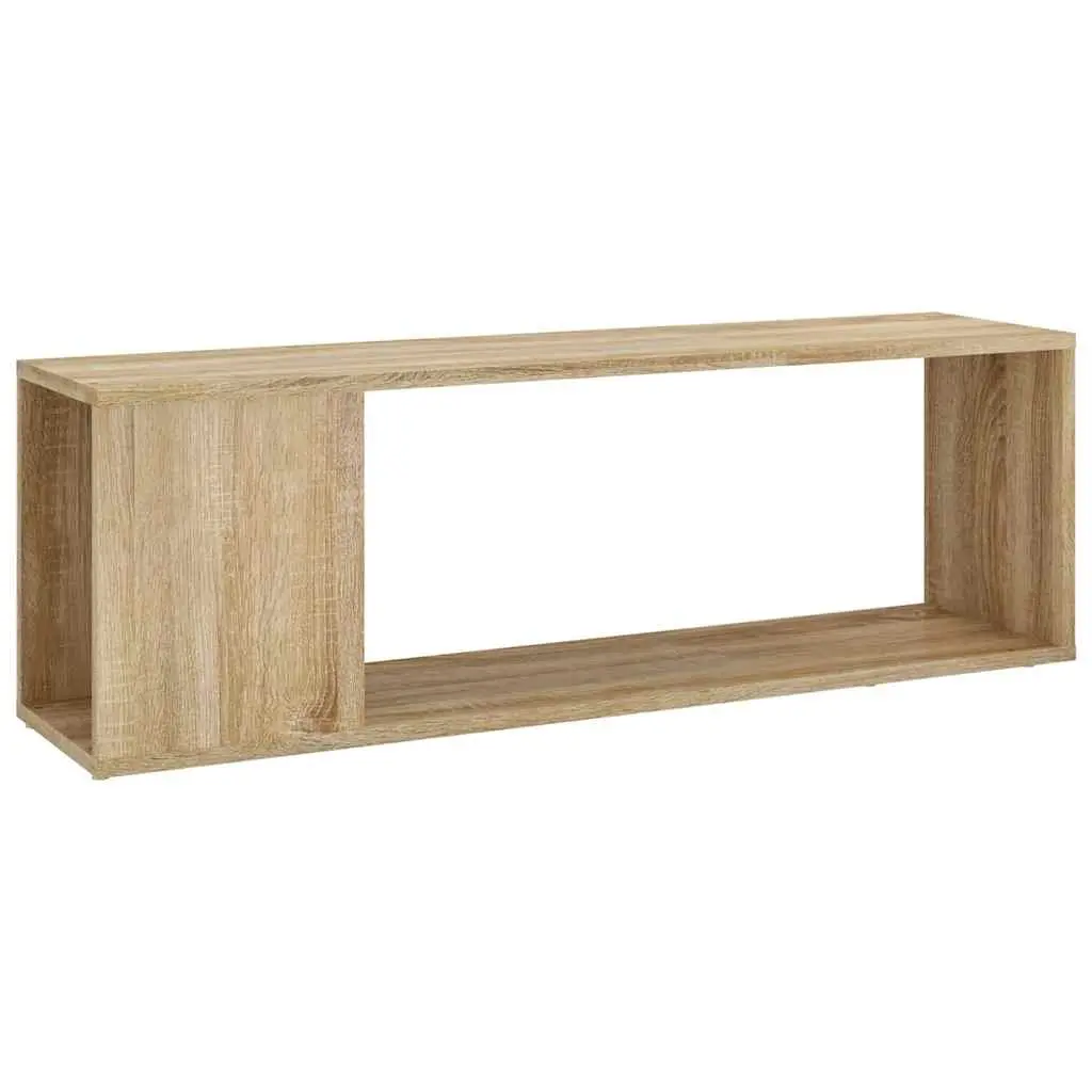 Brown Engineered Wood TV Cabinet with 2 Shelves