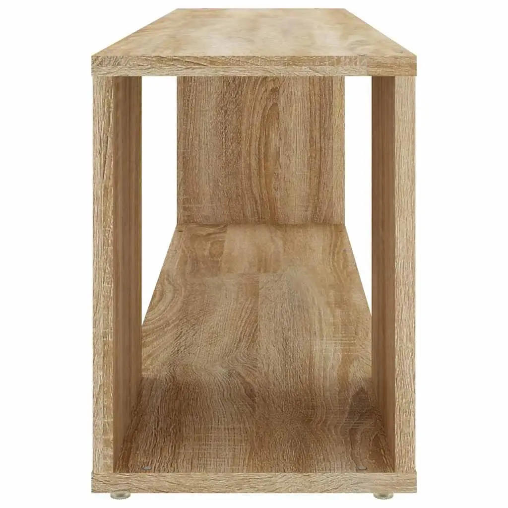 Brown Engineered Wood TV Cabinet with 2 Shelves